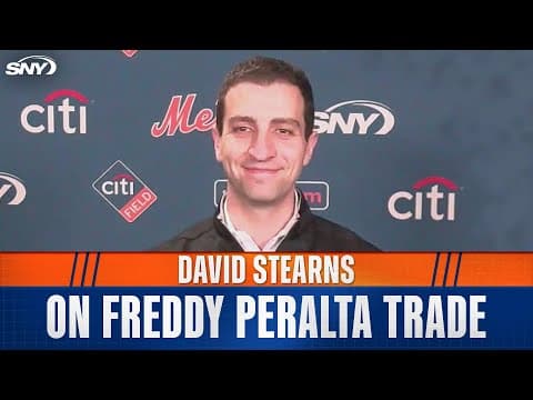 David Stearns on Mets trading for Freddy Peralta and Tobias Myers