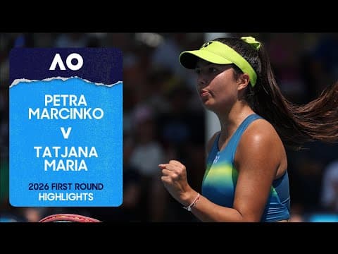Petra Marcinko v Tatjana Maria Highlights | Australian Open 2026 First Round
