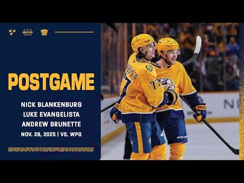 Blankenburg, Evangelista & Brunette - Postgame: Nov. 29, 2025