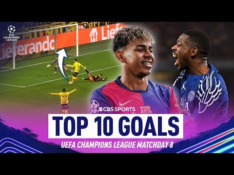 Dembélé CURLER, Bensebaini CHIP, & MORE 😱 | Champions League Top 10 Goals of MD8 | CBS Sports Golazo