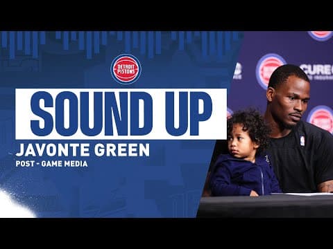 Post-Game Press Conference: Javonte Green | Pistons vs. Pacers | 1.17.26