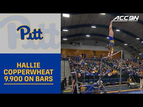 Pitt's Hallie Copperwheat Ties For 1st On Bars With A 9.900