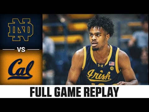 Notre Dame vs. Cal Full Game Replay | 2025-26 ACC Men's Basketball