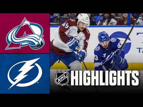 Avalanche vs. Lightning | NHL Highlights | January 06, 2026