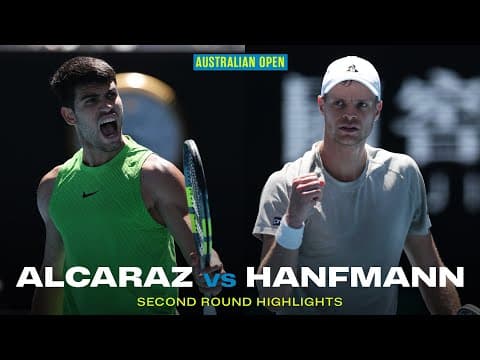 Alcaraz defeats Hanfmann to reach the AO third round ๐ฎโ๐จ ๐ฅ | Australian Open 2026