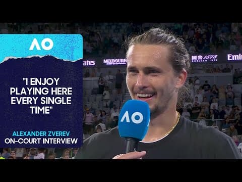 Alexander Zverev On-Court Interview | Australian Open 2026 Second Round
