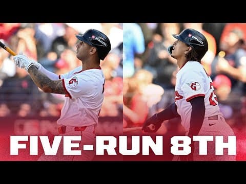 FULL INNING: Guardians GO OFF for five runs in the 8th to take the lead! π₯