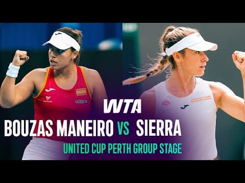 Solana Sierra vs. Jessica Bouzas Maneiro | 2026 United Cup Group Stage | WTA Match Highlights