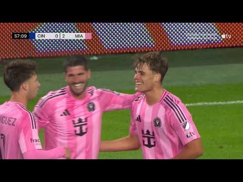 19-Year-Old Mateo Silvetti GOLAZO Off Messi Assist! | 2025 Audi MLS Cup Playoffs