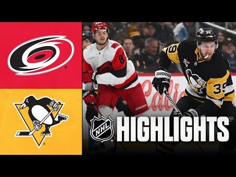 Hurricanes vs. Penguins | NHL Highlights | December 30, 2025