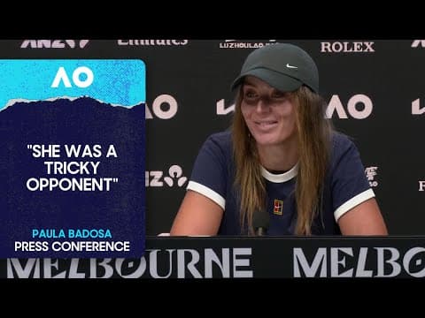 Paula Badosa Press Conference | Australian Open 2026 First Round