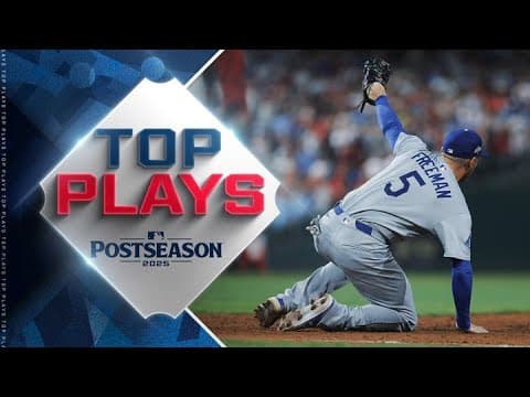 Top MLB Plays of 10/6/25 (Freddie Freeman's game-ending scoop, William Contreras' no-doubter, MORE!)