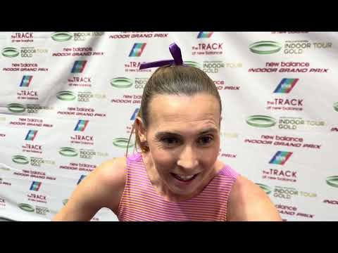 Linden Hall takes second place in epic 3000m at New Balance Indoor Grand Prix