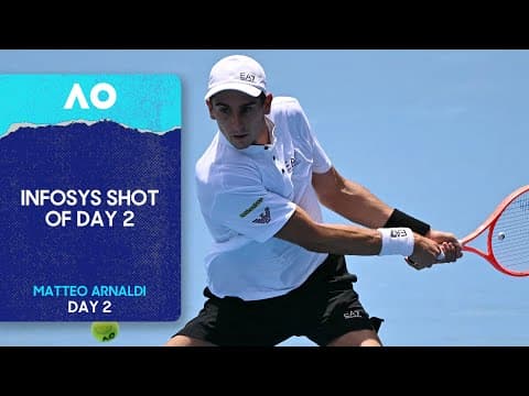 'Impossible' Angle Winner! | Infosys Shot of Day 2 | Australian Open 2026