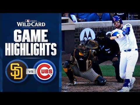 Padres vs. Cubs NL Wild Card Game 1 Highlights (9/30/25) | MLB Highlights