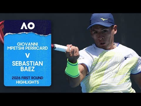 Giovanni Mpetshi Perricard v Sebastian Baez Highlights | Australian Open 2026 First Round