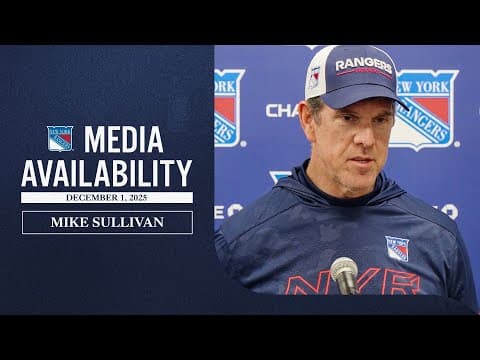 NYR Practice: Mike Sullivan Media Availability | Dec. 1, 2025
