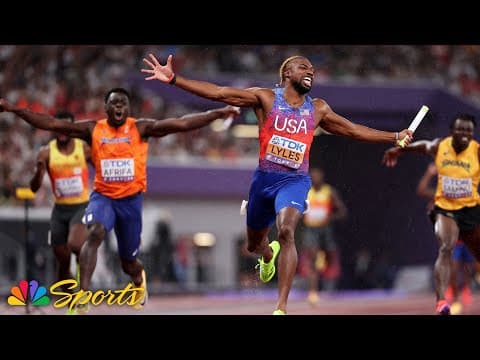 Noah Lyles seals HISTORIC WORLDS for Team USA with 4x100 gold, 16th of worlds | NBC Sports