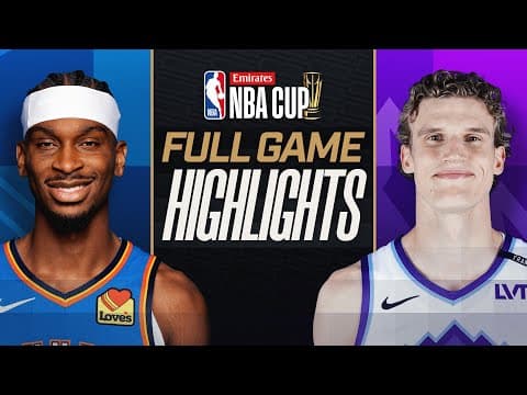 THUNDER at JAZZ | EMIRATES NBA CUP 🏆 | FULL GAME HIGHLIGHTS | November 21, 2025