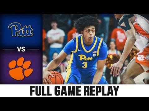 Pitt vs. Clemson Full Game Replay | 2025-26 ACC Men's Basketball