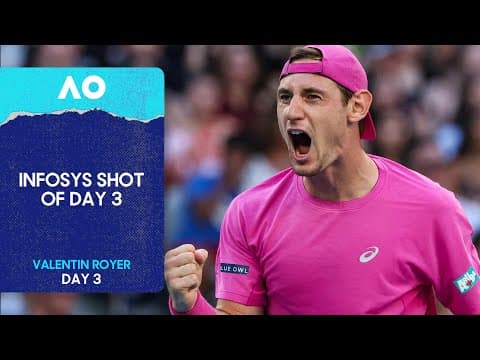 Breathless Tennis! | Infosys Shot of Day 3 | Australian Open 2026