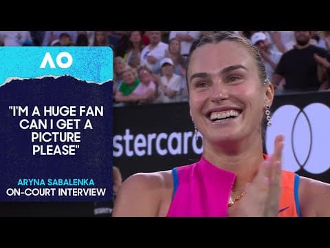Aryna Sabalenka On-Court Interview | Australian Open 2026 First Round