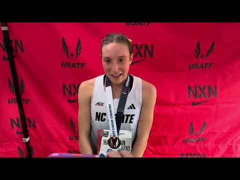 Grace Hartman after clinching the final spot for the World Cross Country team