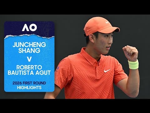 Juncheng Shang v Roberto Bautista Agut Highlights | Australian Open 2026 First Round
